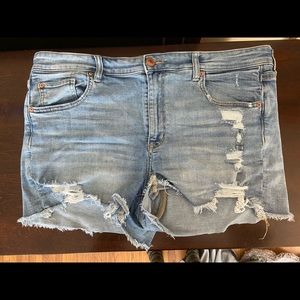 American Eagle denim high rise shorts